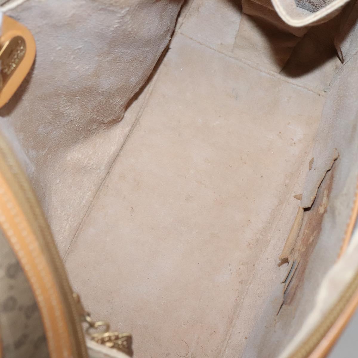 GUCCI Micro GG Supreme Hand Bag PVC Beige Gold 000 39 0030 Auth BA3431