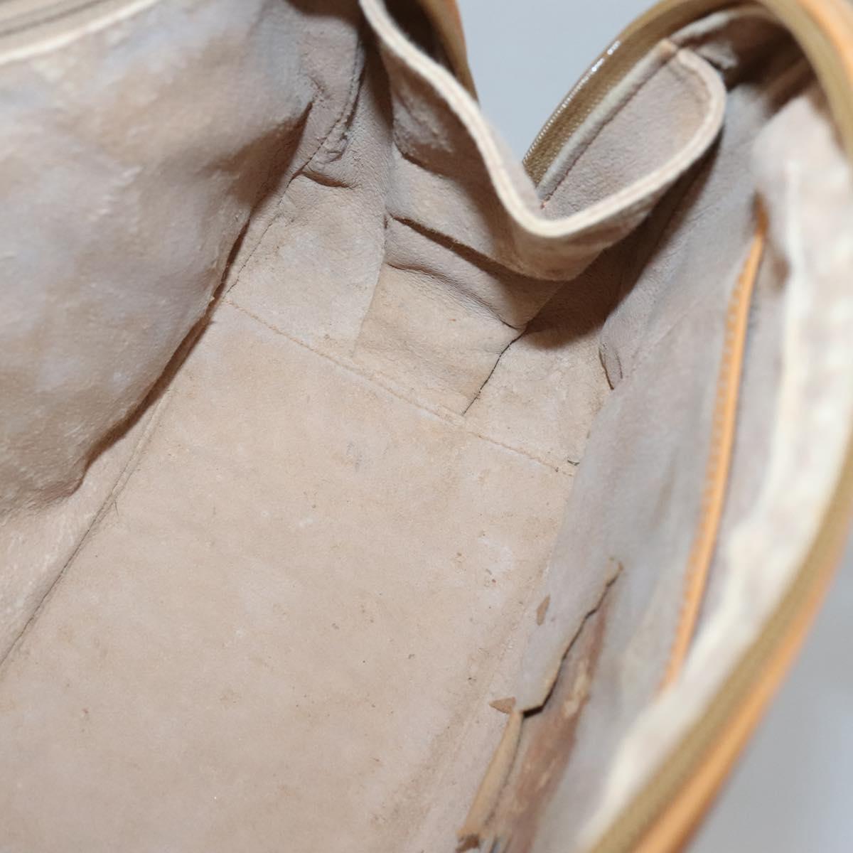 GUCCI Micro GG Supreme Hand Bag PVC Beige Gold 000 39 0030 Auth BA3431