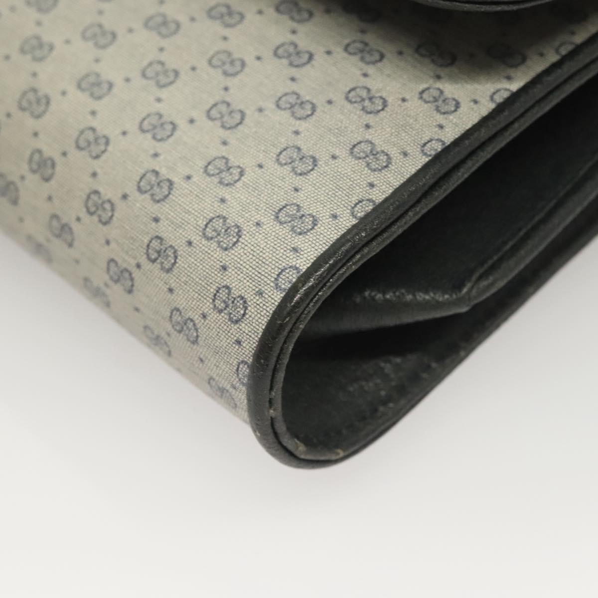 GUCCI Micro GG Supreme Shoulder Bag PVC Navy Gold 89 02 050 Auth BA3432