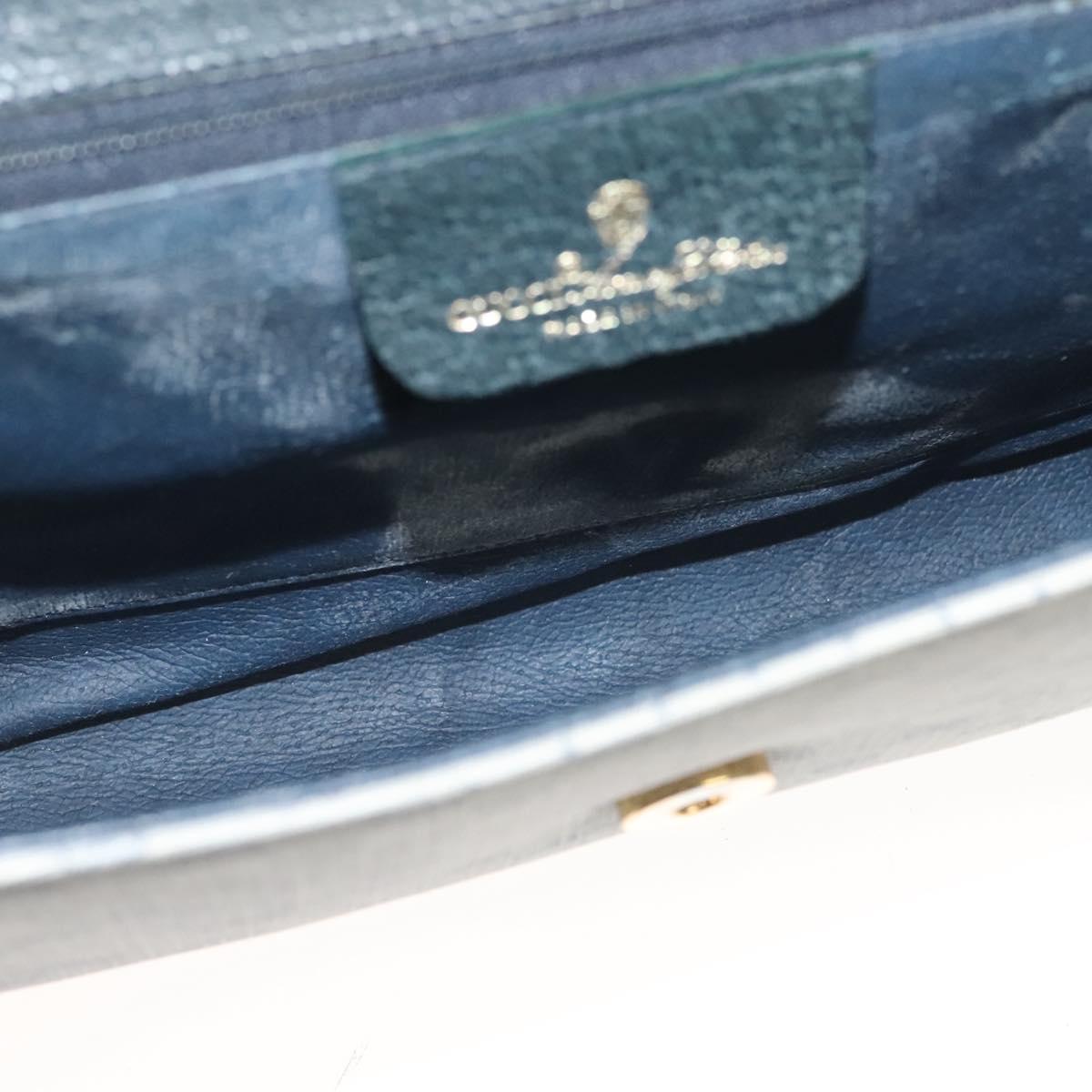 GUCCI Micro GG Supreme Shoulder Bag PVC Navy Gold 89 02 050 Auth BA3432