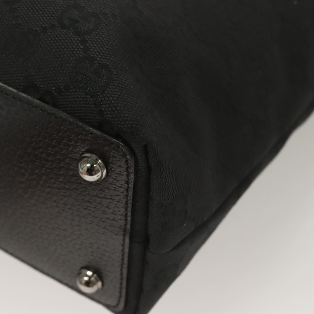 GUCCI GG Canvas Tote Bag Black 120840 Auth BA3441