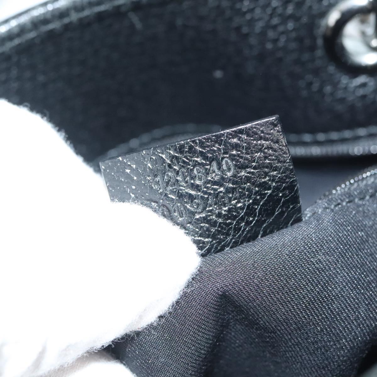 GUCCI GG Canvas Tote Bag Black 120840 Auth BA3441