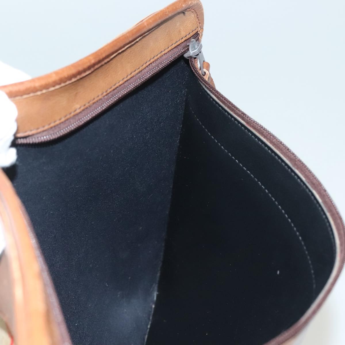 Burberrys Nova Check Document case Clutch Bag Canvas Beige Auth BA3443