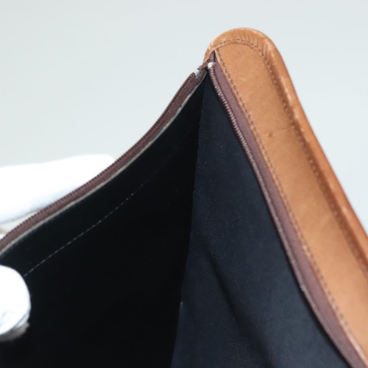 Burberrys Nova Check Document case Clutch Bag Canvas Beige Auth BA3443