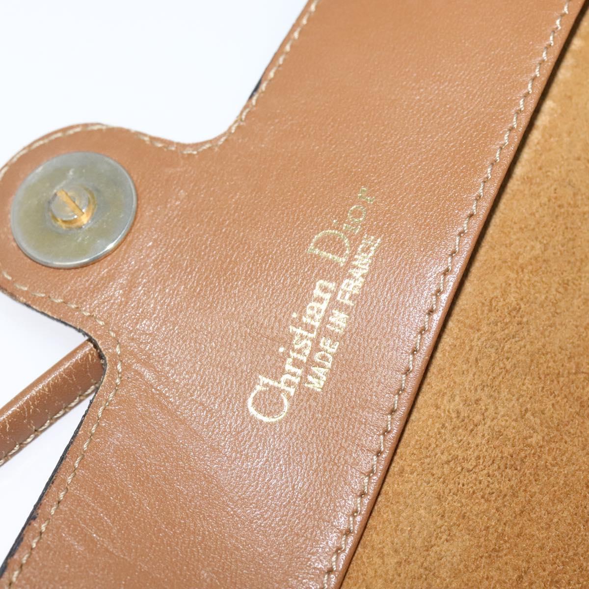 Christian Dior Honeycomb Canvas Shoulder Bag PVC Beige Auth BA3448