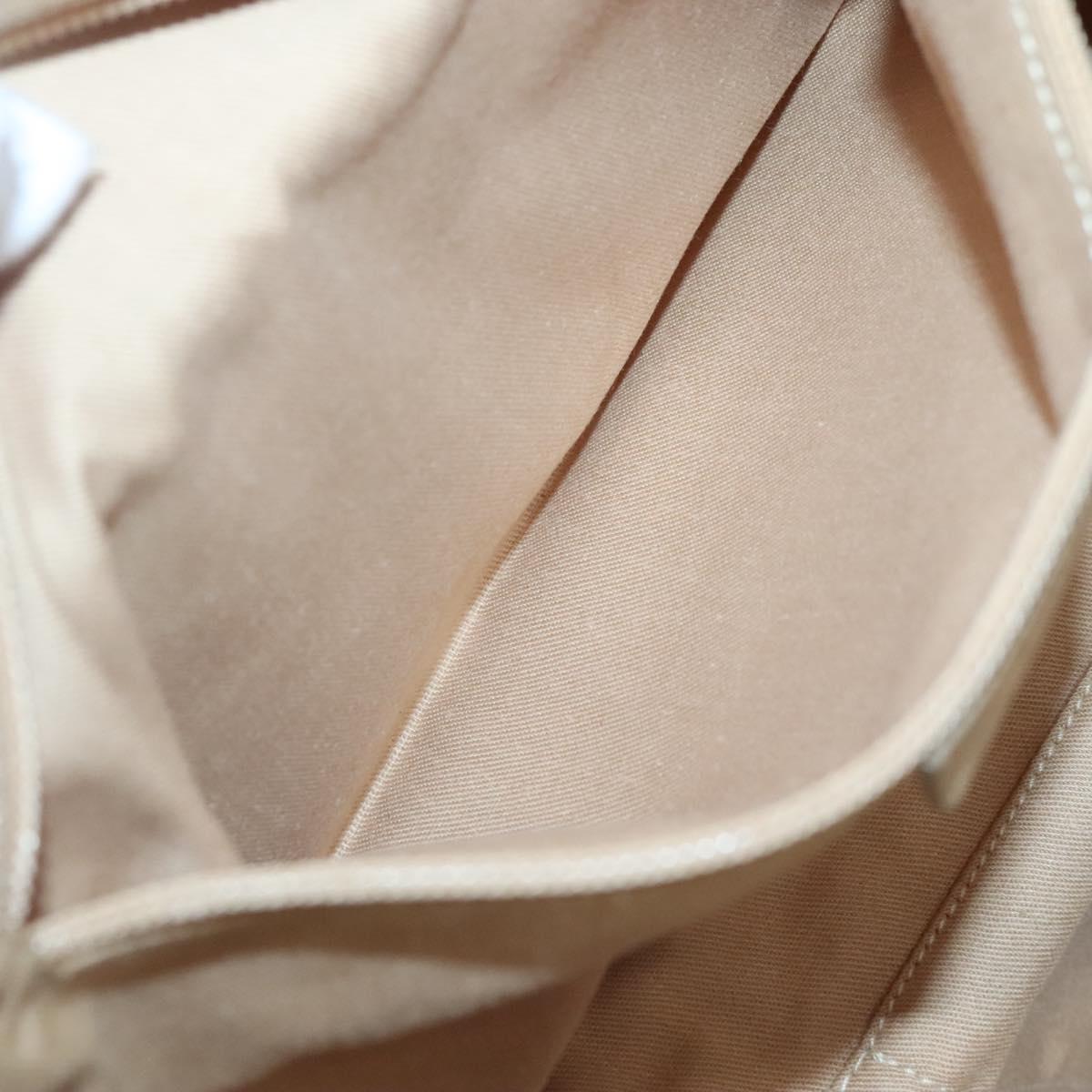 Salvatore Ferragamo Gancini Bag Leather Champagne Gold Gold Auth BA3466V