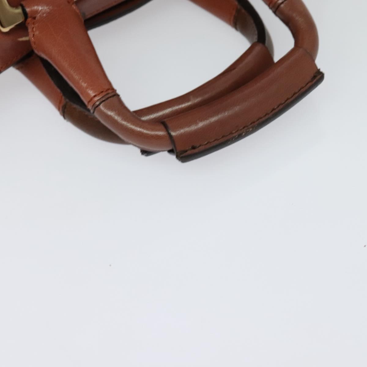Chloe Etel Hand Bag Leather 2way Pink Gold Auth BA3475