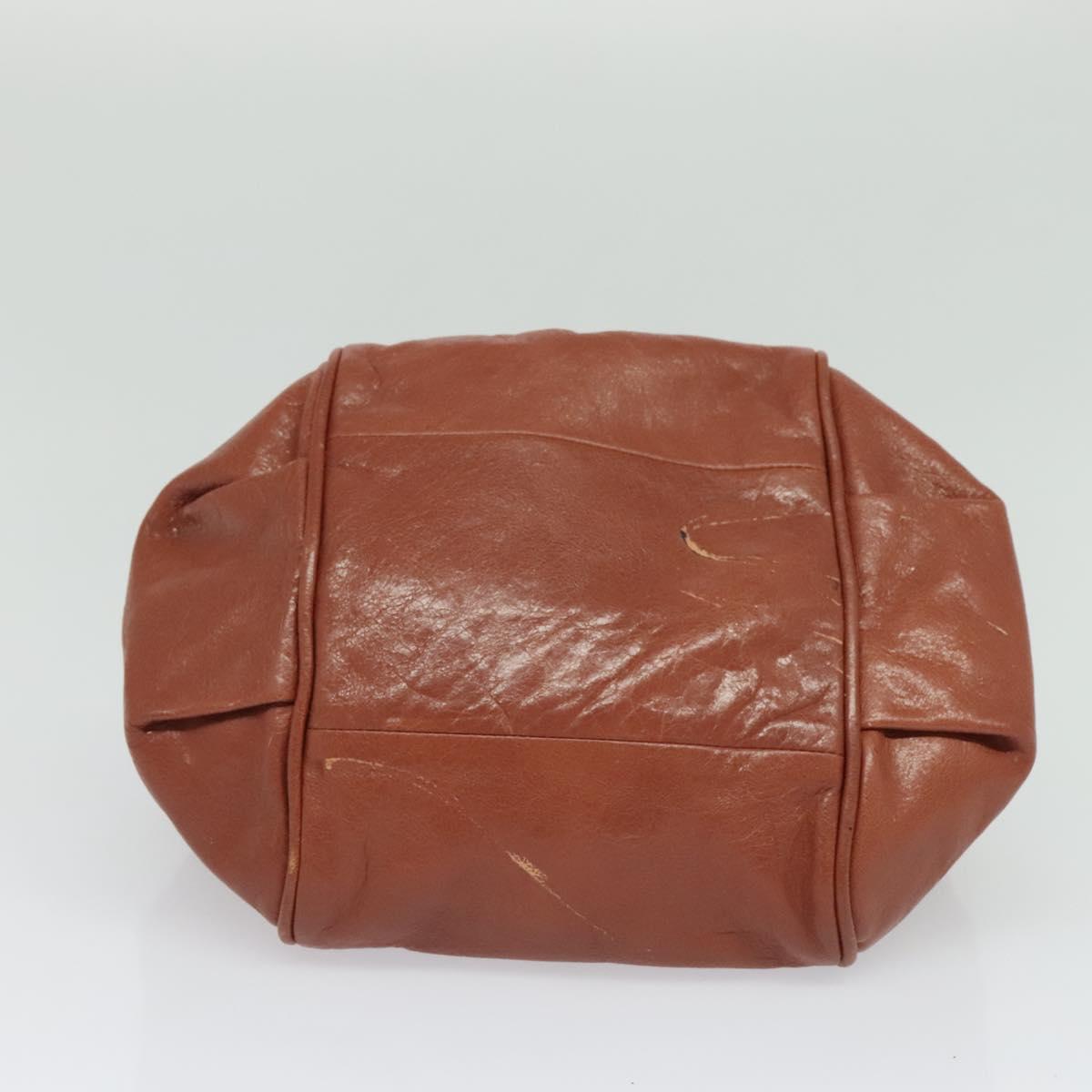 Chloe Etel Hand Bag Leather 2way Pink Gold Auth BA3475