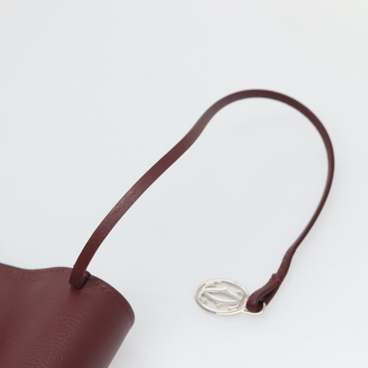 CARTIER Note Cover Leather Black Auth BA3480