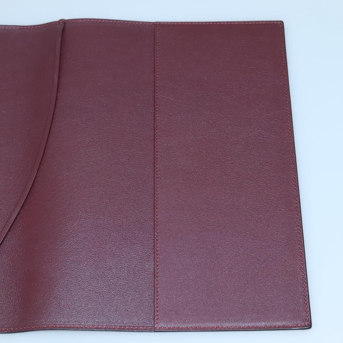 CARTIER Note Cover Leather Black Auth BA3480