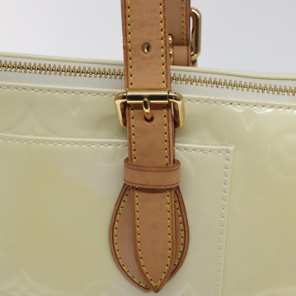 LOUIS VUITTON Monogram Vernis Rosewood Avenue Hand Bag Perle M93508 Auth BA3496
