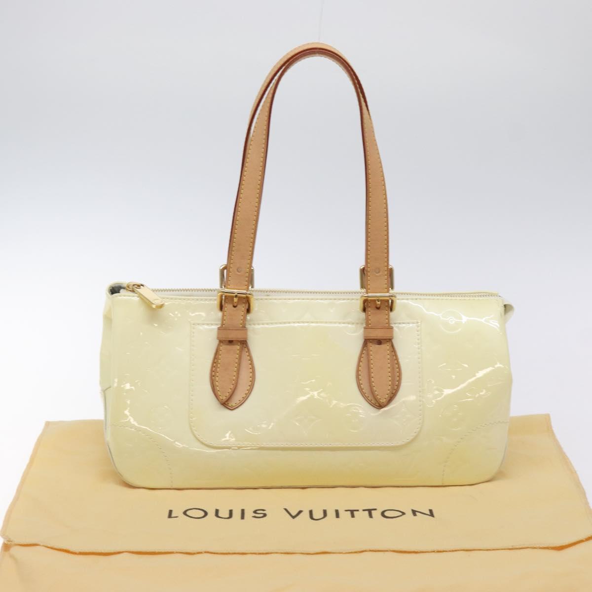 LOUIS VUITTON Monogram Vernis Rosewood Avenue Hand Bag Perle M93508 Auth BA3496