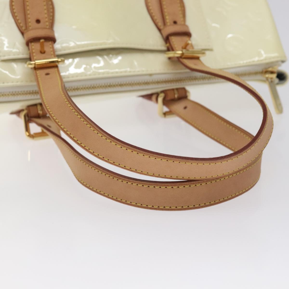 LOUIS VUITTON Monogram Vernis Rosewood Avenue Hand Bag Perle M93508 Auth BA3496