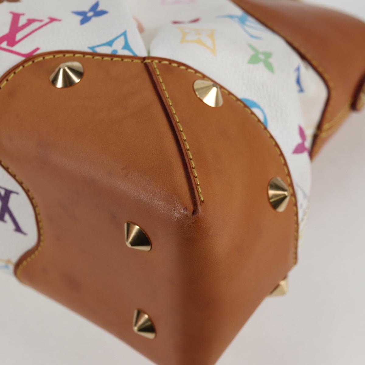 LOUIS VUITTON Monogram Multicolor Judy MM Bag 2Way White M40255 LV Auth BA3511V