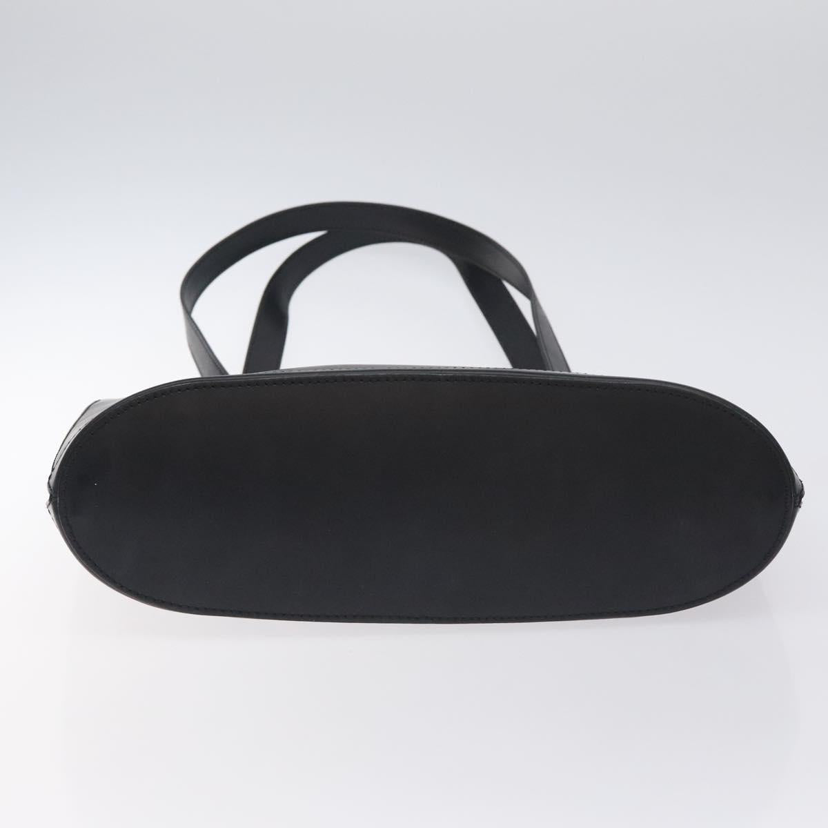 CELINE Shoulder Bag Leather Black Gold Auth BA3515