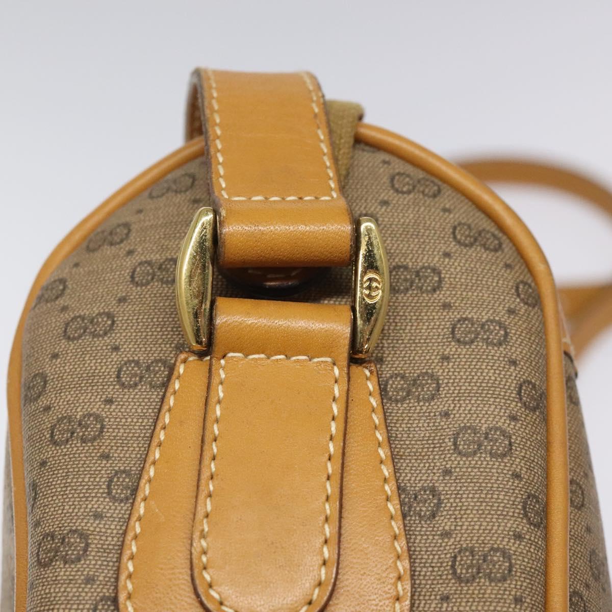 GUCCI Micro GG Supreme Web Sherry Line Bag PVC Brown 001 115 0918 Auth BA352