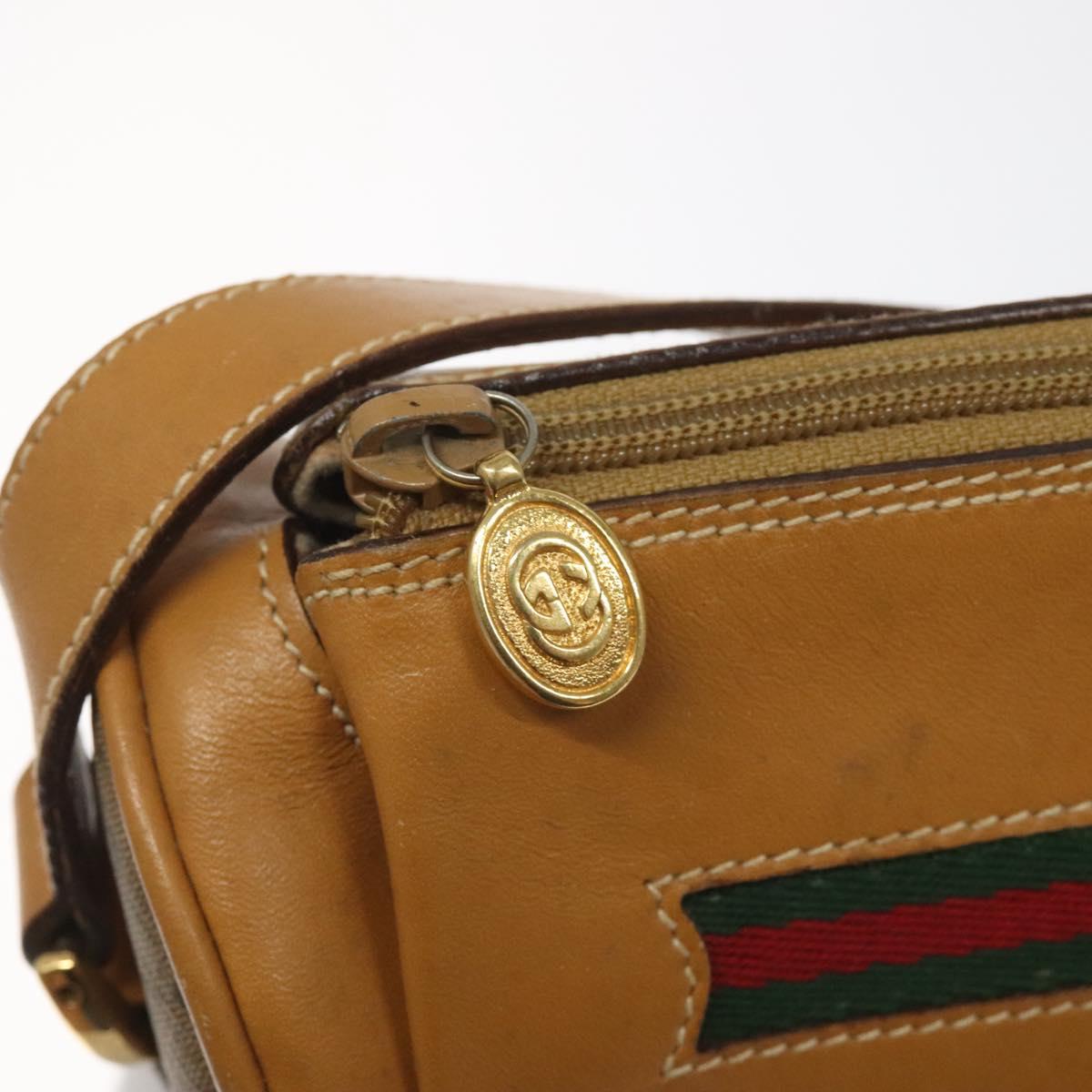 GUCCI Micro GG Supreme Web Sherry Line Bag PVC Brown 001 115 0918 Auth BA352