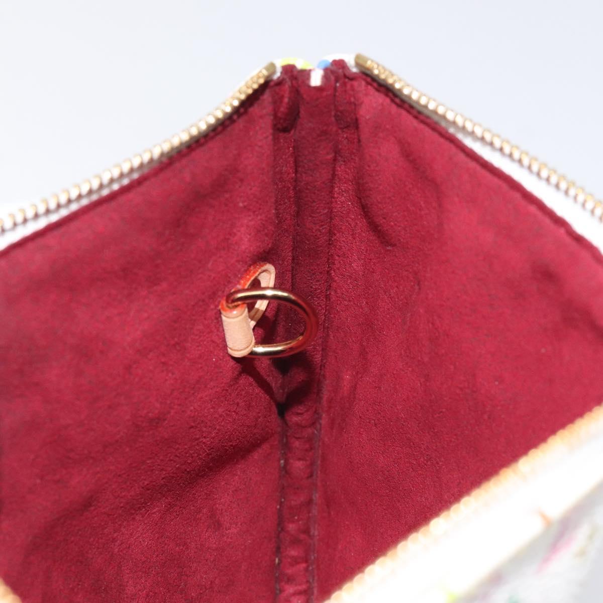 LOUIS VUITTON Monogram Multicolor Pochette GM Pouch White M60027 Auth BA3532V