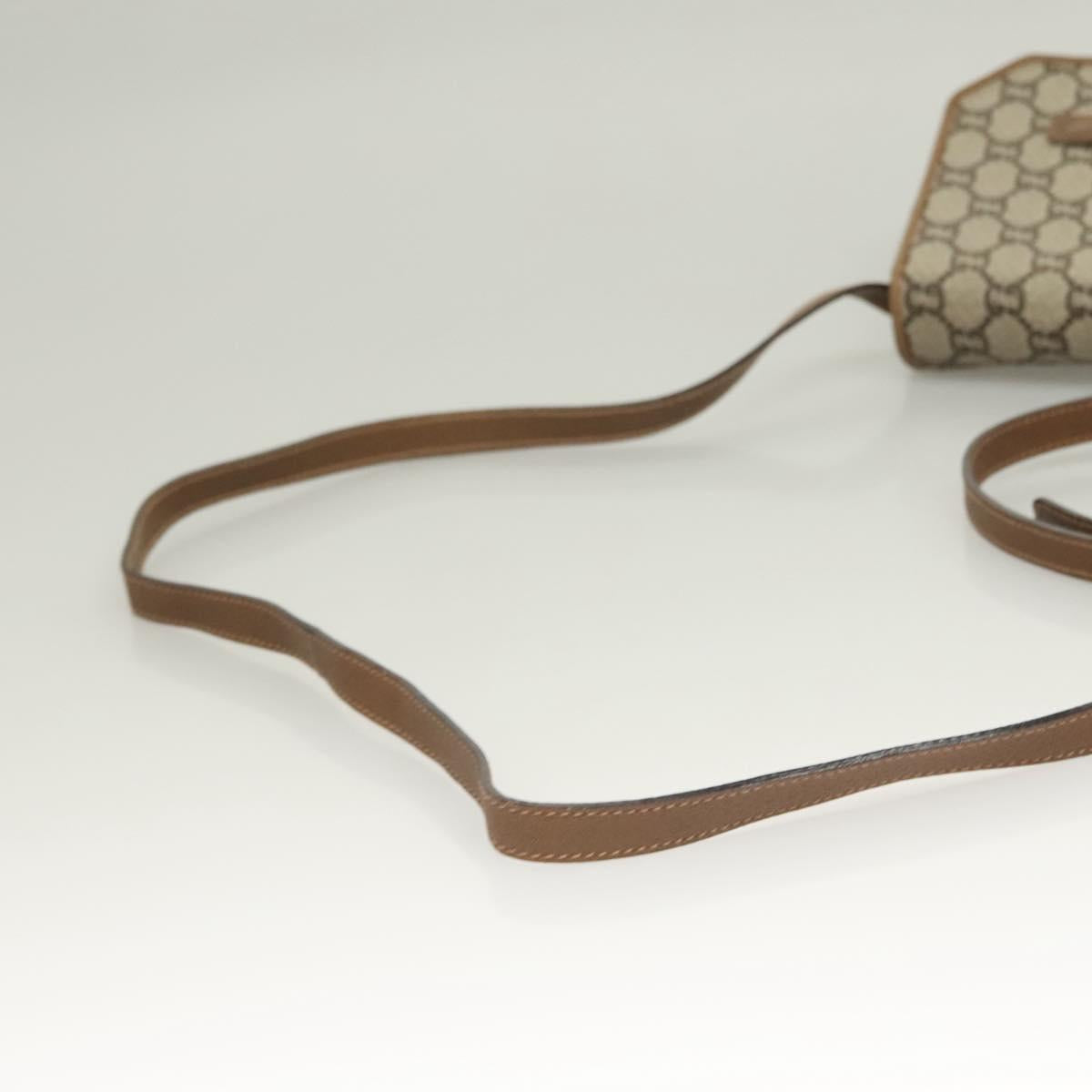 GUCCI GG Plus Supreme Shoulder Bag PVC Beige Gold Auth BA3539