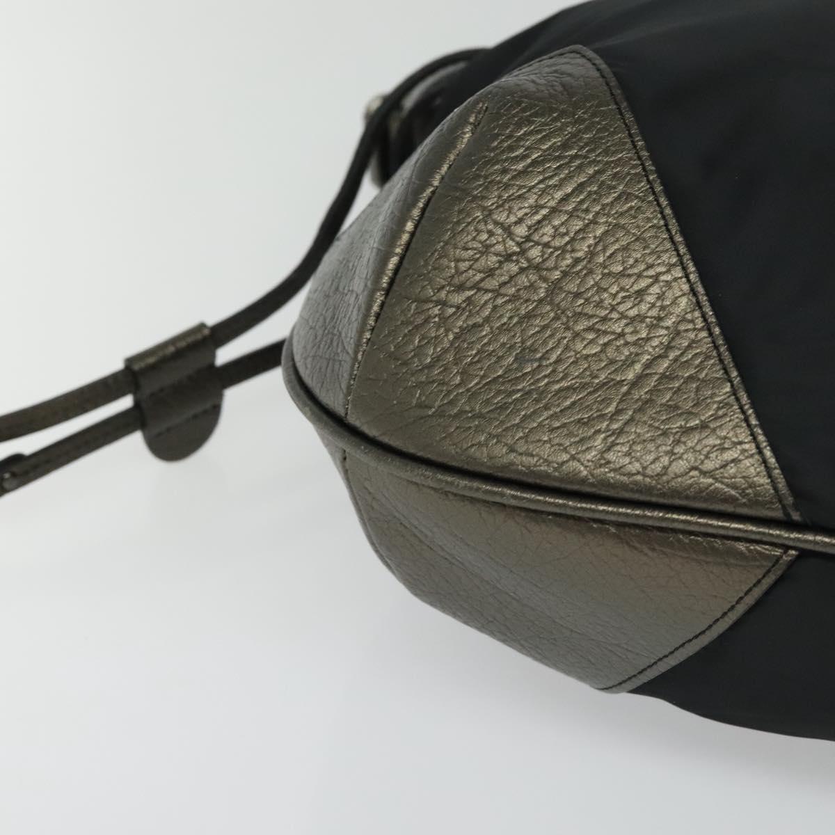 BURBERRY Shoulder Bag Nylon Black Auth BA3541
