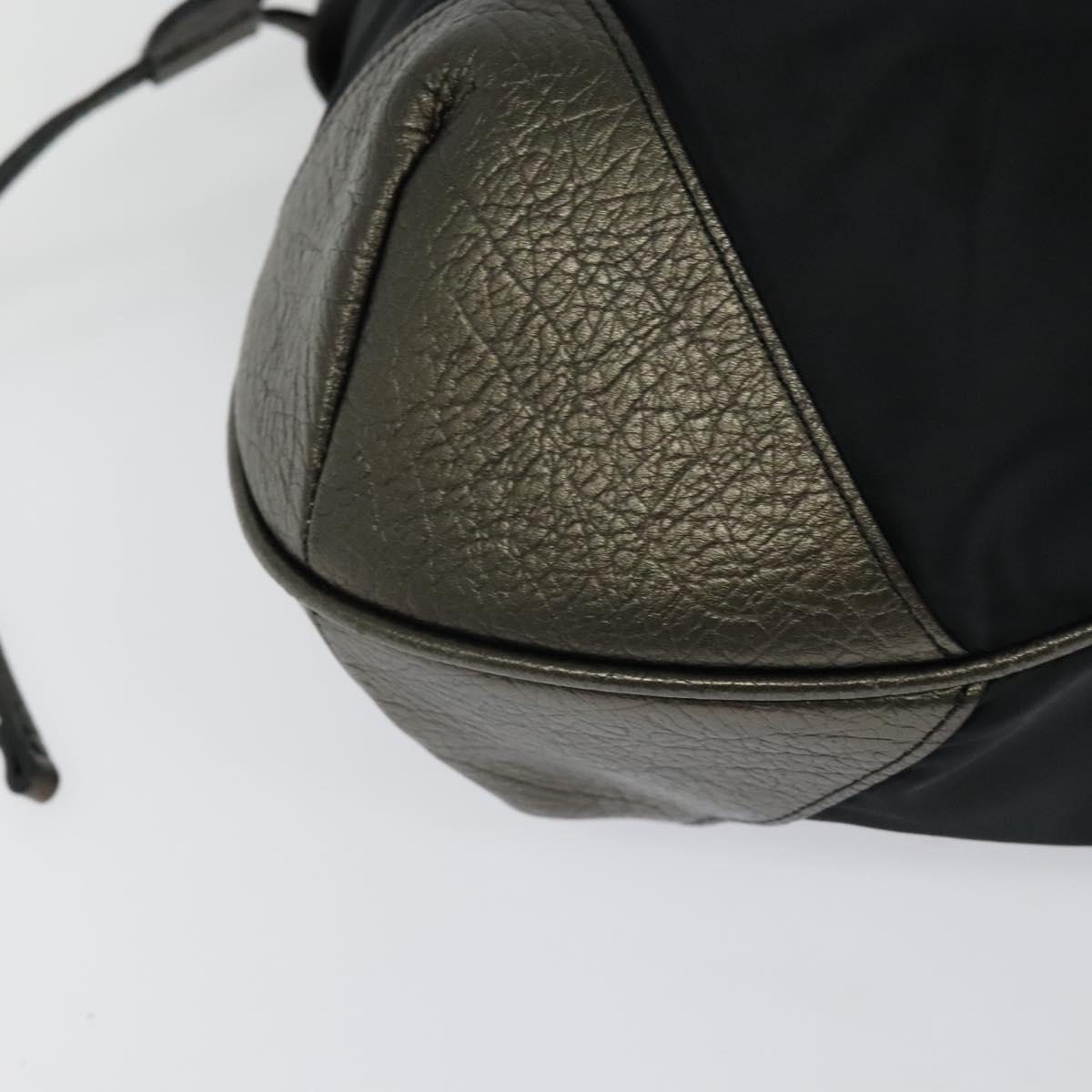 BURBERRY Shoulder Bag Nylon Black Auth BA3541