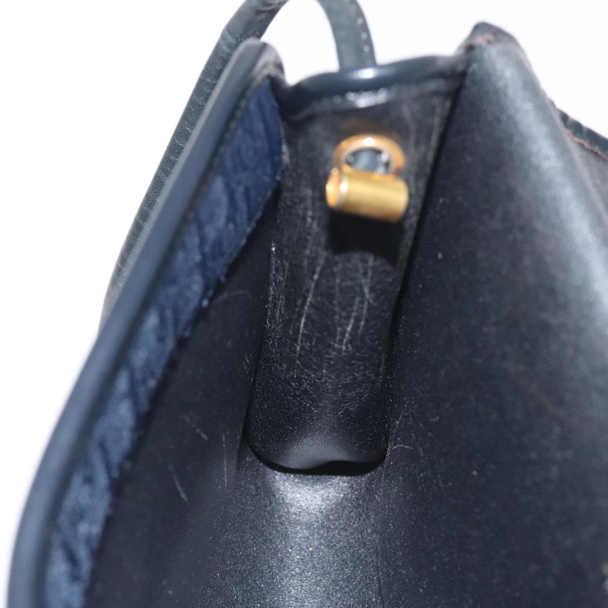 Christian Dior Trotter Canvas Shoulder Bag Navy Auth BA3570