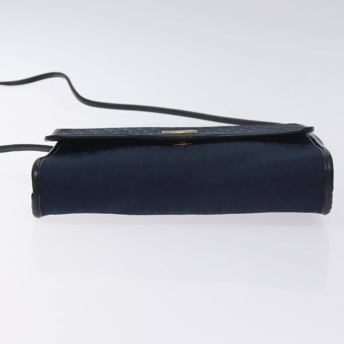 Christian Dior Trotter Canvas Shoulder Bag Navy Auth BA3570