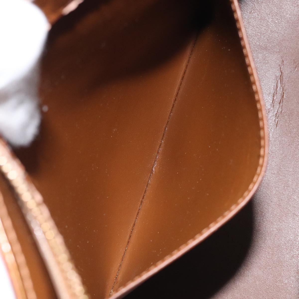 LOUIS VUITTON Monogram Vernis Houston Hand Bag Bronze M91122 LV Auth BA3582