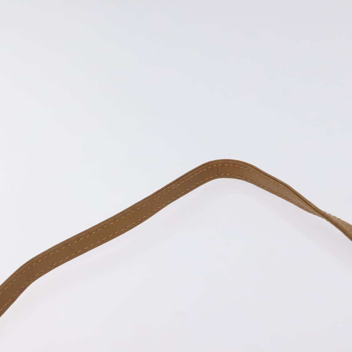 CELINE Macadam Canvas Shoulder Bag Brown Gold Auth BA3592