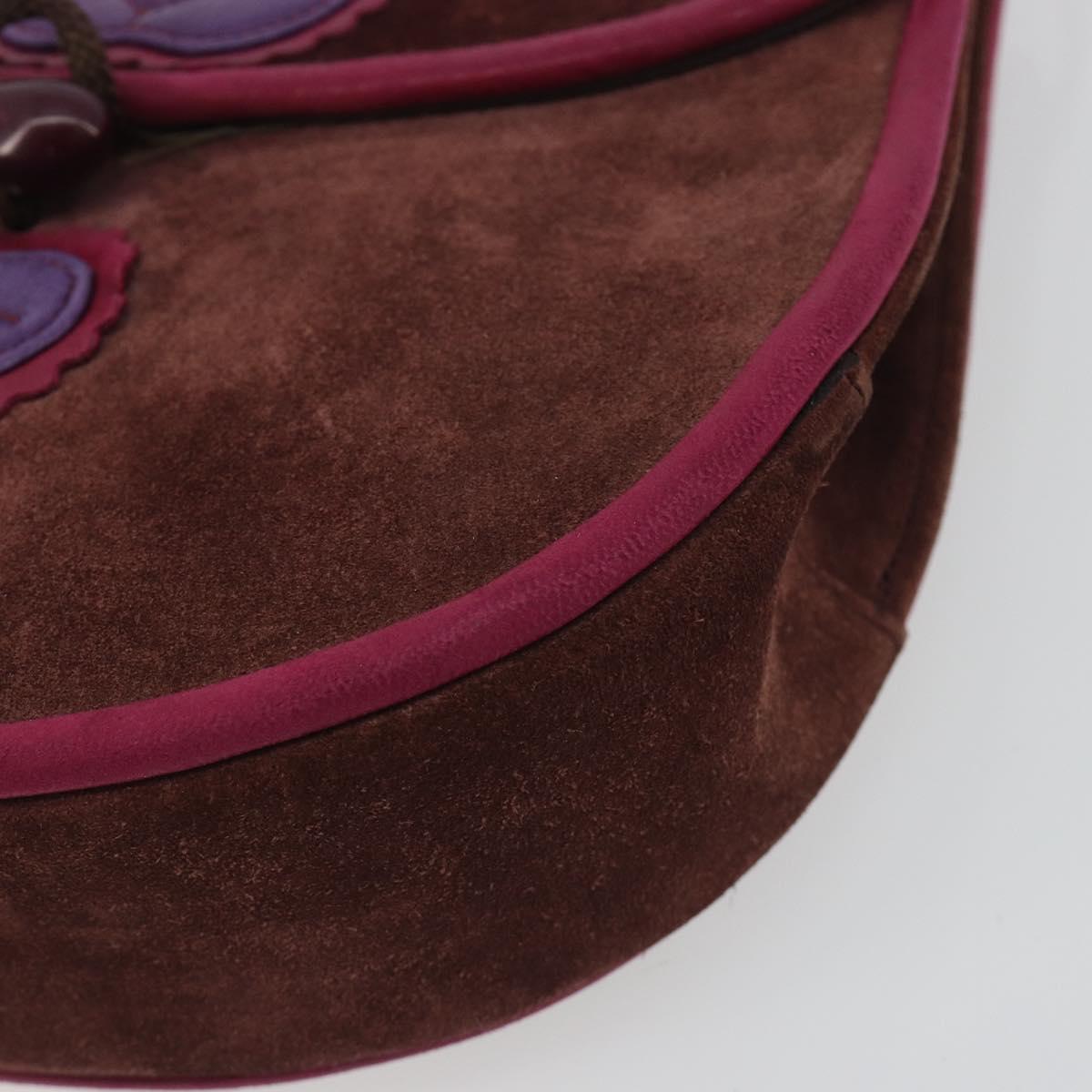 SAINT LAURENT Shoulder Bag Suede Brown Auth BA3599