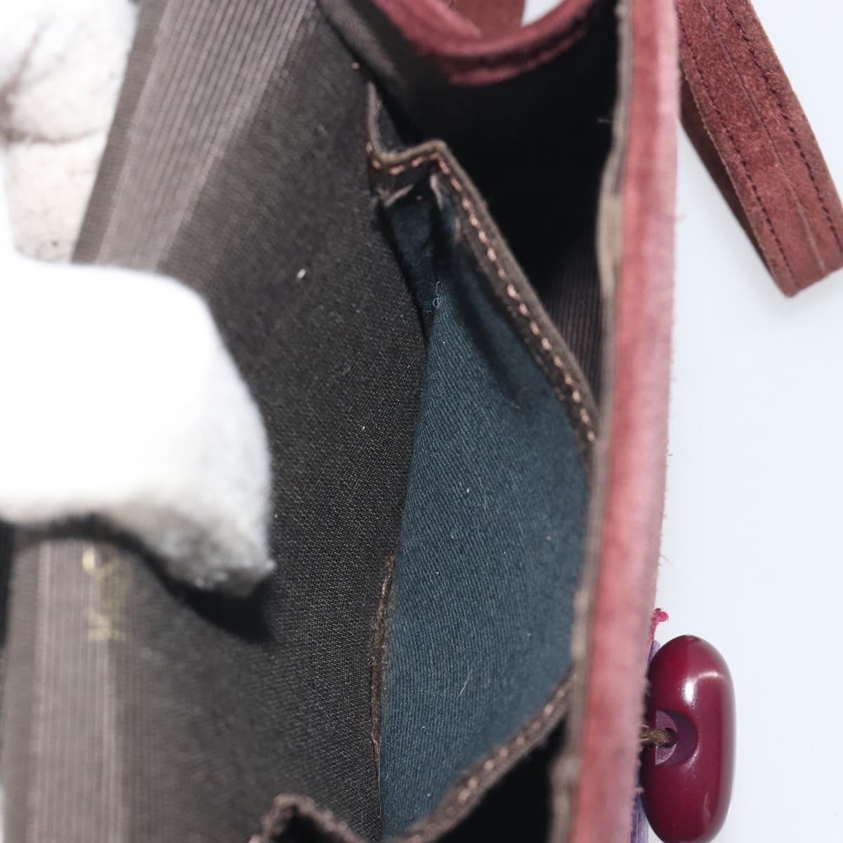 SAINT LAURENT Shoulder Bag Suede Brown Auth BA3599