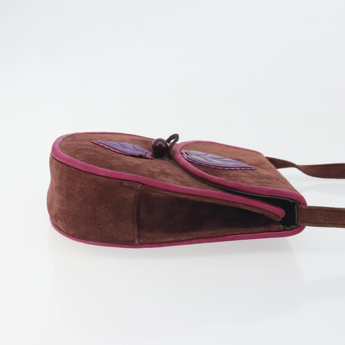 SAINT LAURENT Shoulder Bag Suede Brown Auth BA3599