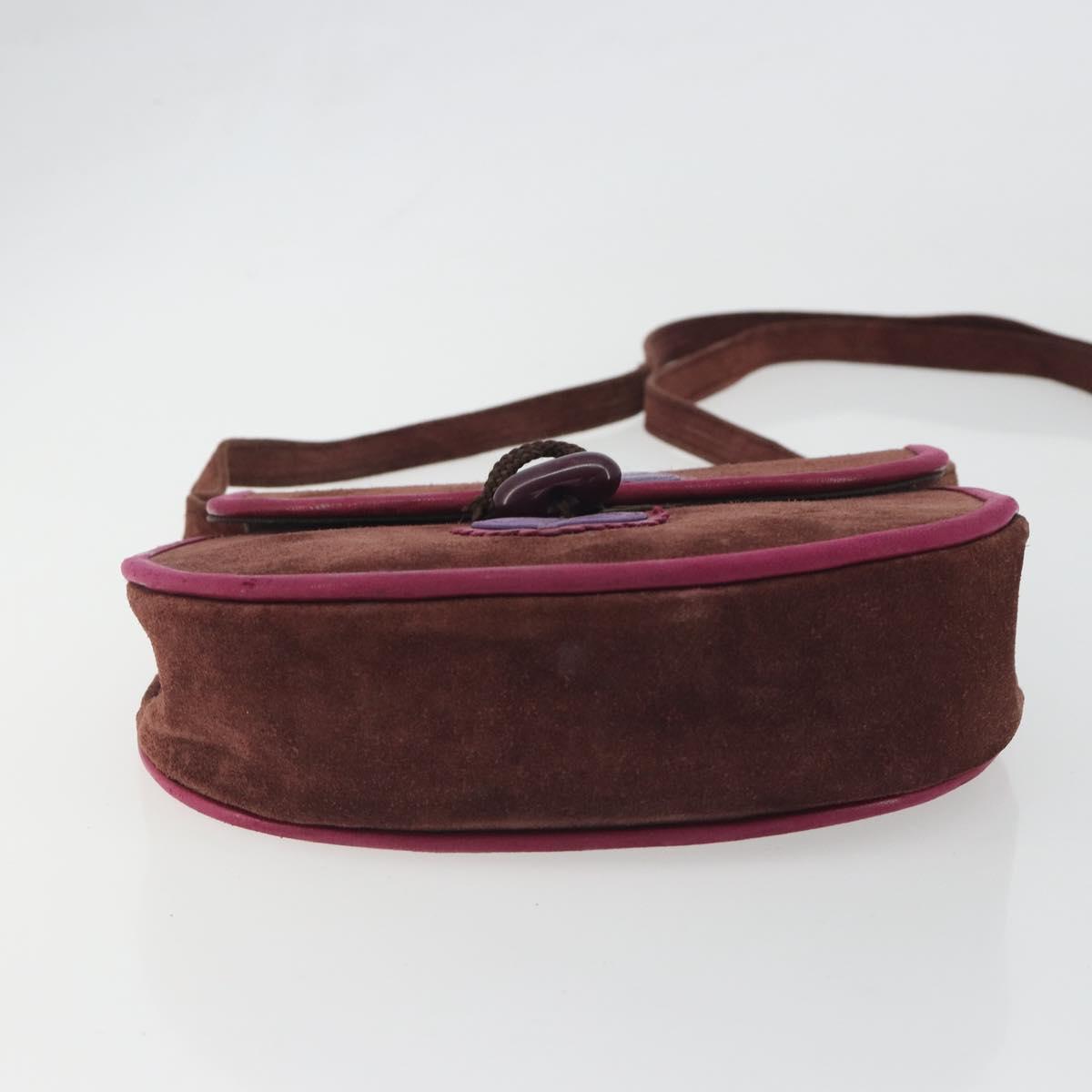 SAINT LAURENT Shoulder Bag Suede Brown Auth BA3599