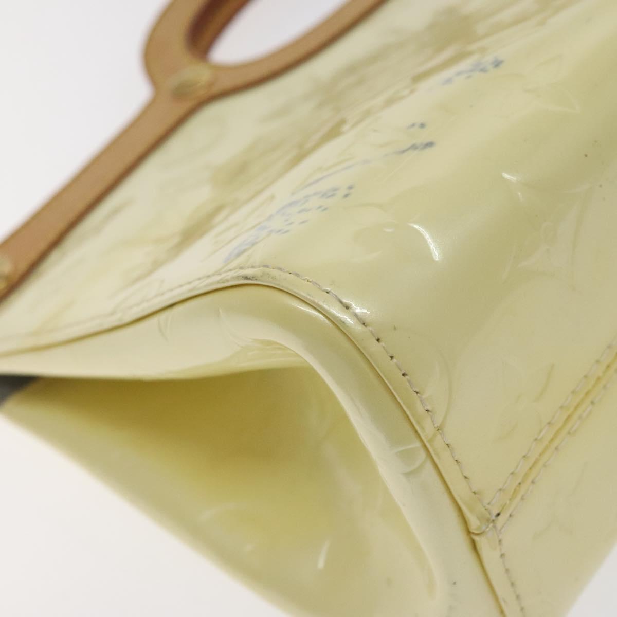 LOUIS VUITTON Monogram Vernis Roxbury Drive Hand Bag Perle M91374 LV Auth BA3610