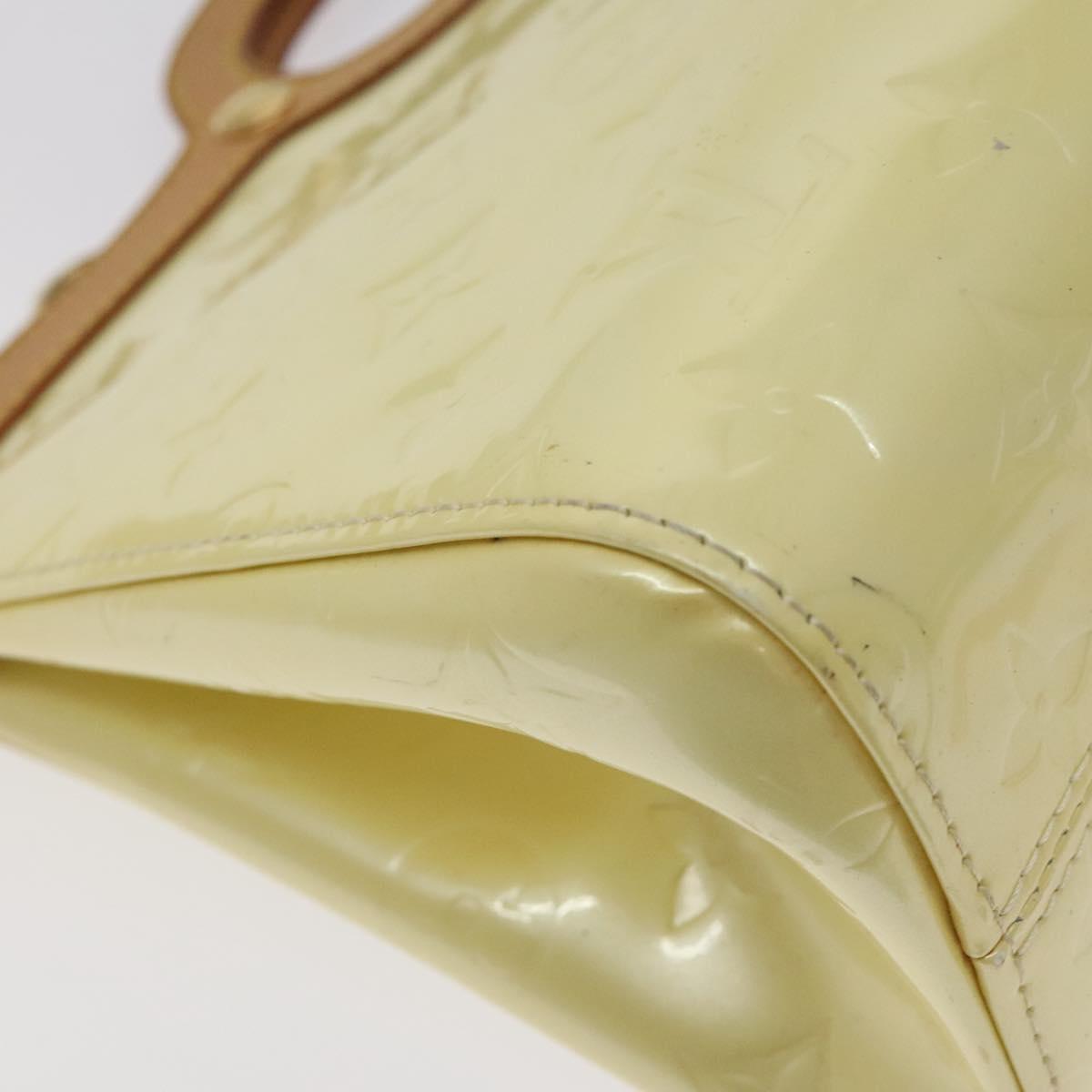 LOUIS VUITTON Monogram Vernis Roxbury Drive Hand Bag Perle M91374 LV Auth BA3610