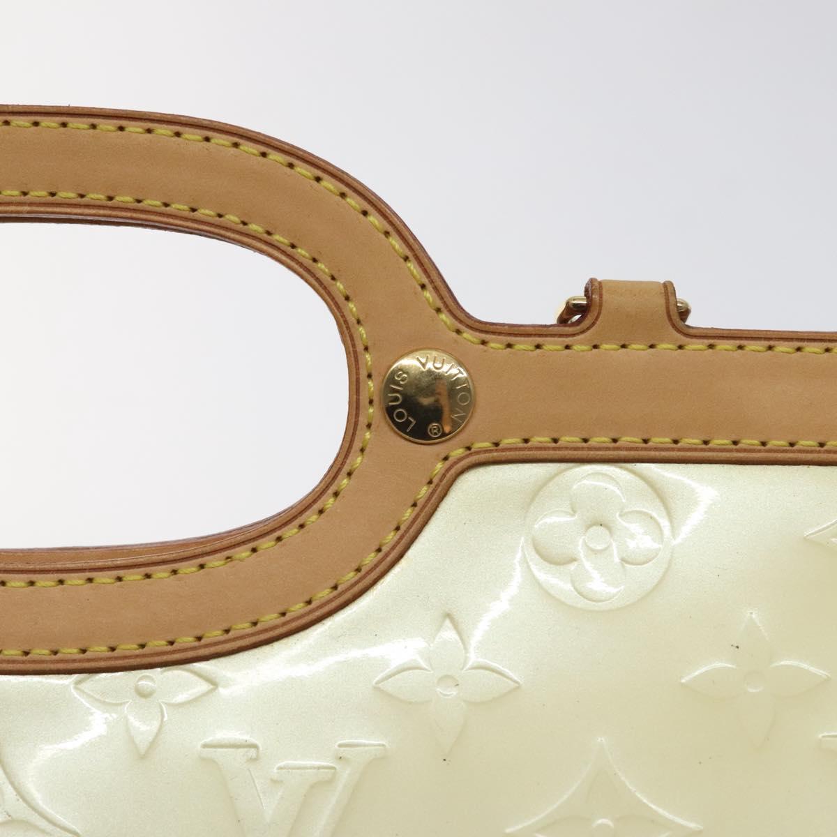 LOUIS VUITTON Monogram Vernis Roxbury Drive Hand Bag Perle M91374 LV Auth BA3610
