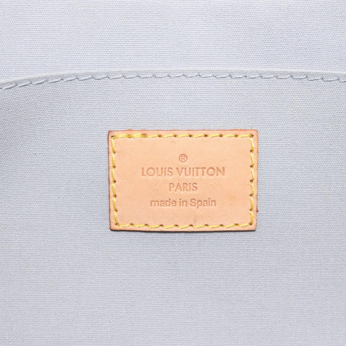 LOUIS VUITTON Monogram Vernis Roxbury Drive Hand Bag Perle M91374 LV Auth BA3610