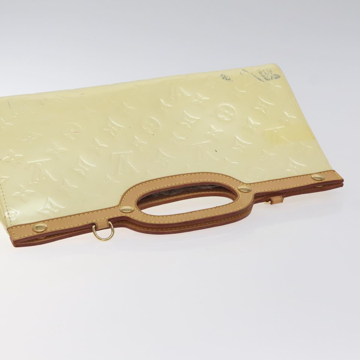 LOUIS VUITTON Monogram Vernis Roxbury Drive Hand Bag Perle M91374 LV Auth BA3610
