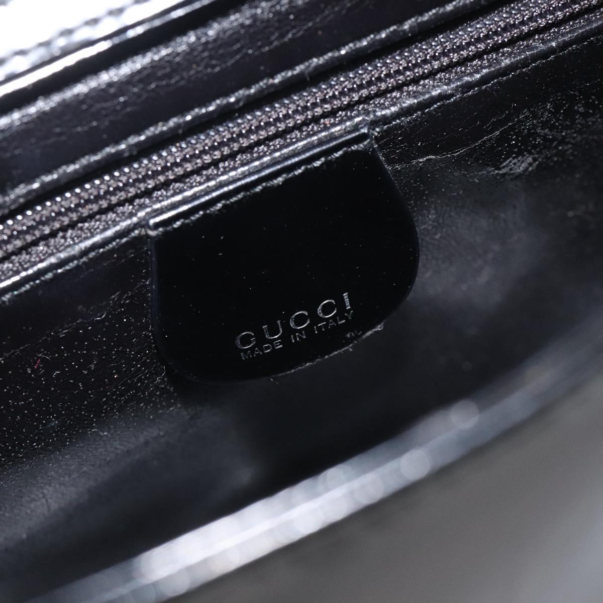 GUCCI Shoulder Bag Patent leather Black 000 1013 0506 Auth BA3619