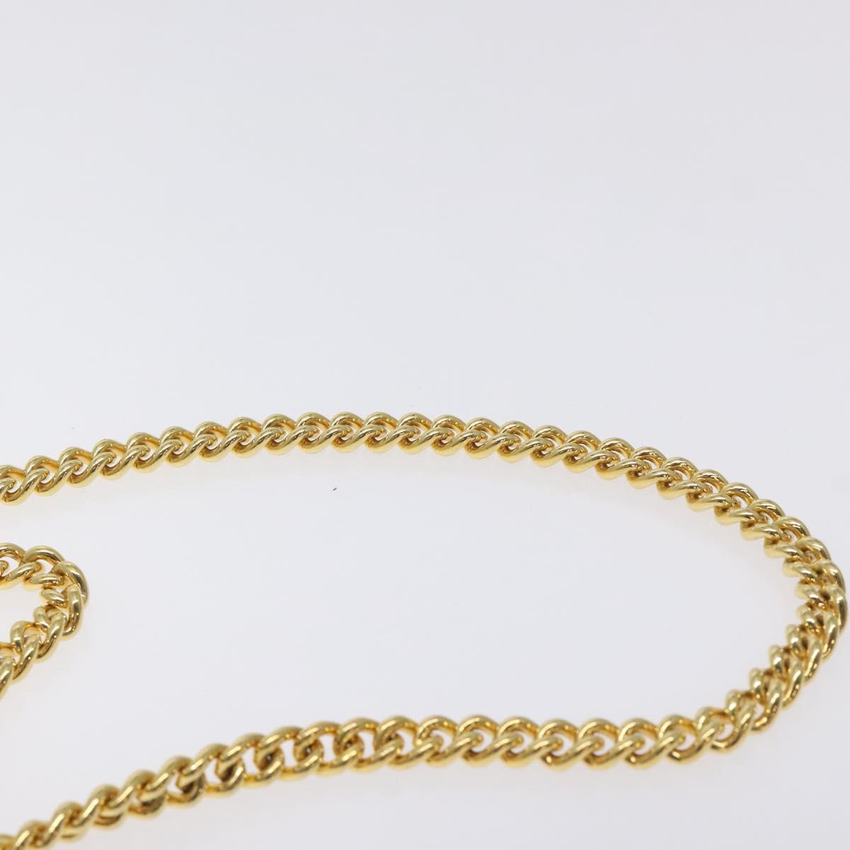 BALLY Chain Shoulder Bag Leather Black Gold Auth BA3624