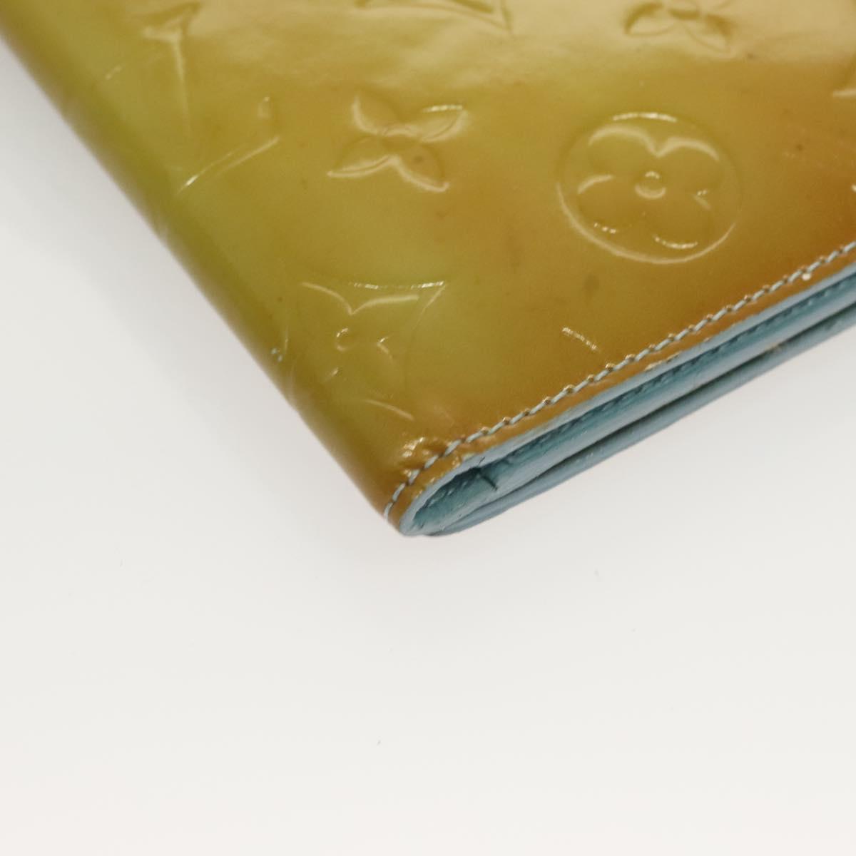 LOUIS VUITTON Monogram Vernis Walker Wallet Baby Blue M91073 LV Auth BA3635