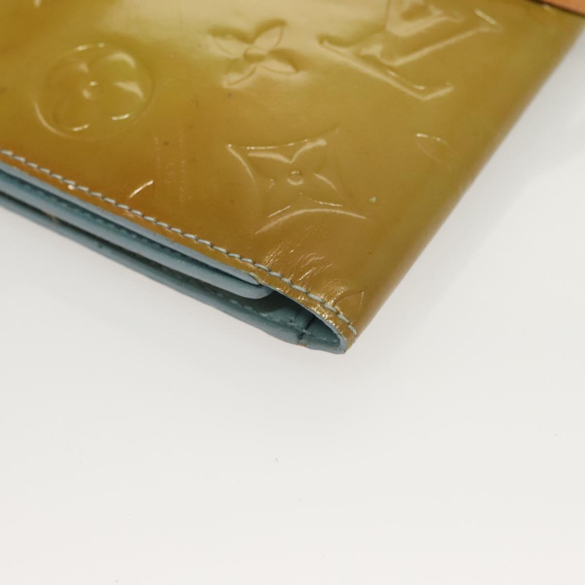 LOUIS VUITTON Monogram Vernis Walker Wallet Baby Blue M91073 LV Auth BA3635