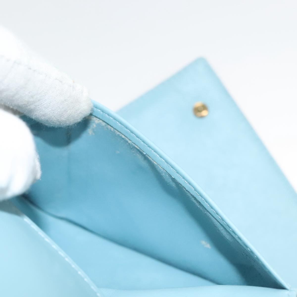 LOUIS VUITTON Monogram Vernis Walker Wallet Baby Blue M91073 LV Auth BA3635