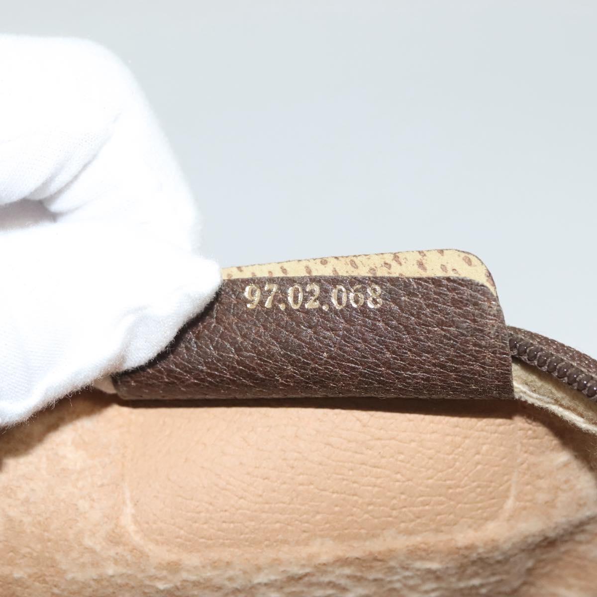 GUCCI GG Supreme Shoulder Bag PVC Beige Gold 97 02 068 Auth BA3641