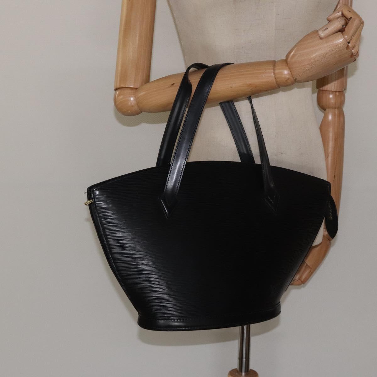 LOUIS VUITTON Epi Saint Jacques Hand Bag Black M52272 LV Auth BA365