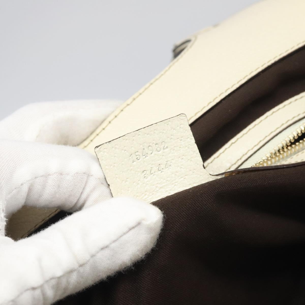 GUCCI GG Canvas Shoulder Bag Beige Gold 154982 Auth BA3658