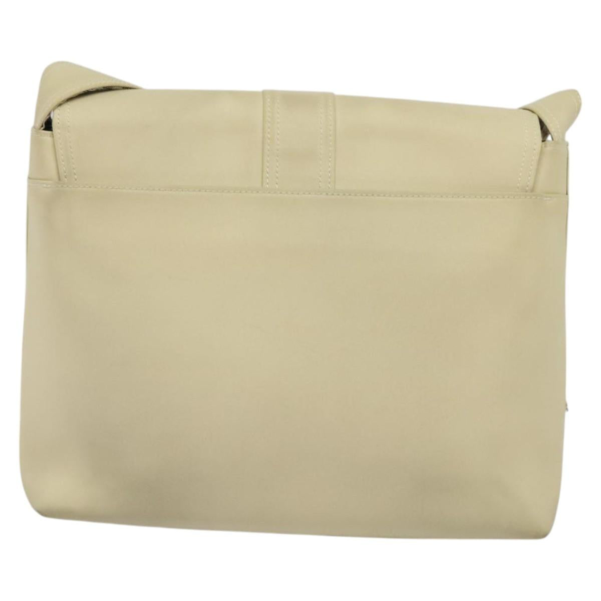 BURBERRY Shoulder Bag Canvas Beige Auth BA3662