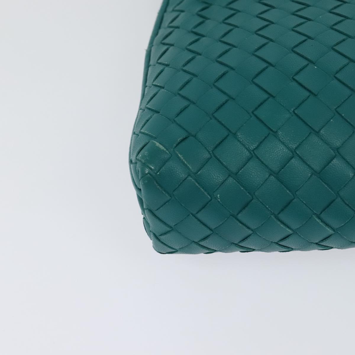 BOTTEGA VENETA INTRECCIATO Shoulder Bag Leather Green Auth BA3676