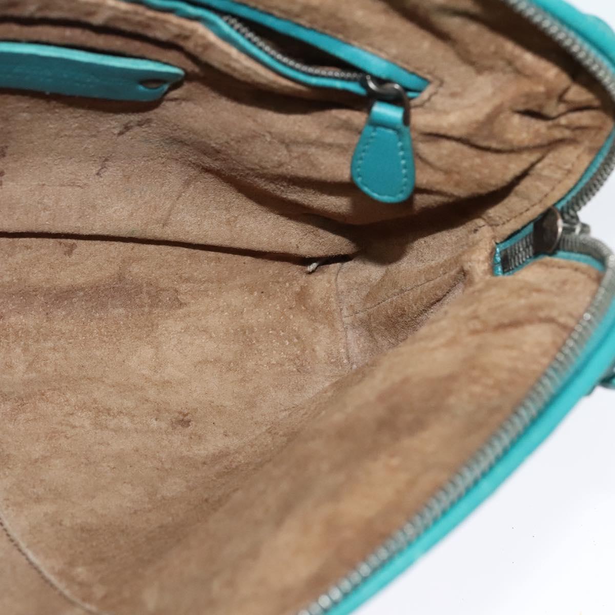 BOTTEGA VENETA INTRECCIATO Shoulder Bag Leather Green Auth BA3676