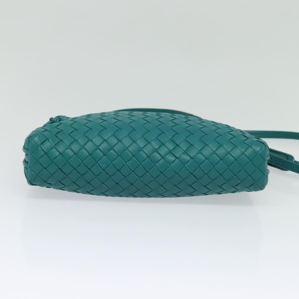 BOTTEGA VENETA INTRECCIATO Shoulder Bag Leather Green Auth BA3676
